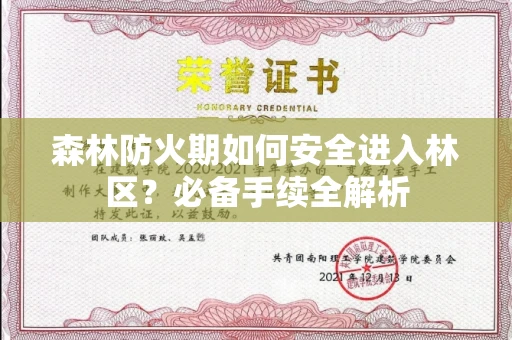 全国森林防火期如何安全进入林区?必备手续全解析